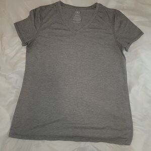 Athletic Works Women's Heather Gray V-Neck Tee